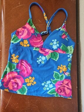 Matilda Jane Bright Blue Floral Tankini Swim Top